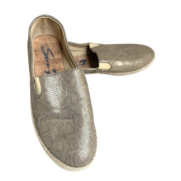 Seven7 Womens Espadrille Slip-On Shoes Size 11 Snake Print Gold - Picture 1 of 7